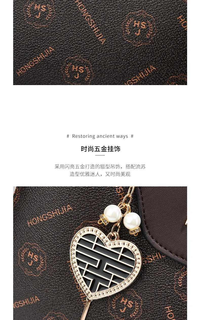 2024 New Women Luxury Handbag Purses Designer Leather Female Shoulder Crossbody Messenger Bags for Female Elegant Tote Sac