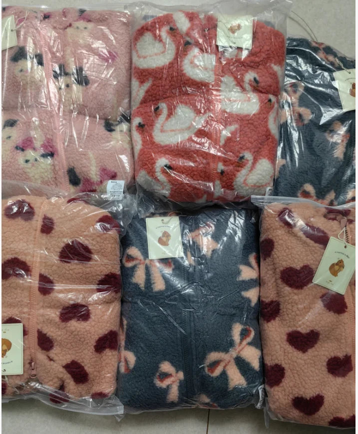 Children's Jackets 2024 Fall And Winter New Cartoon Fashion Boys And Girls Coat Cotton Warm Korean Jacket Children's Clothing