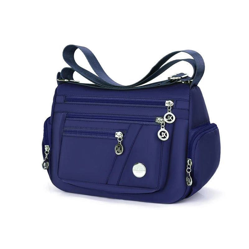 Bag Women's Large Capacity Shoulder Bag Waterproof and Wear Resistant Multi Pocket Commuter Leisure Outdoor Crossbody Bag