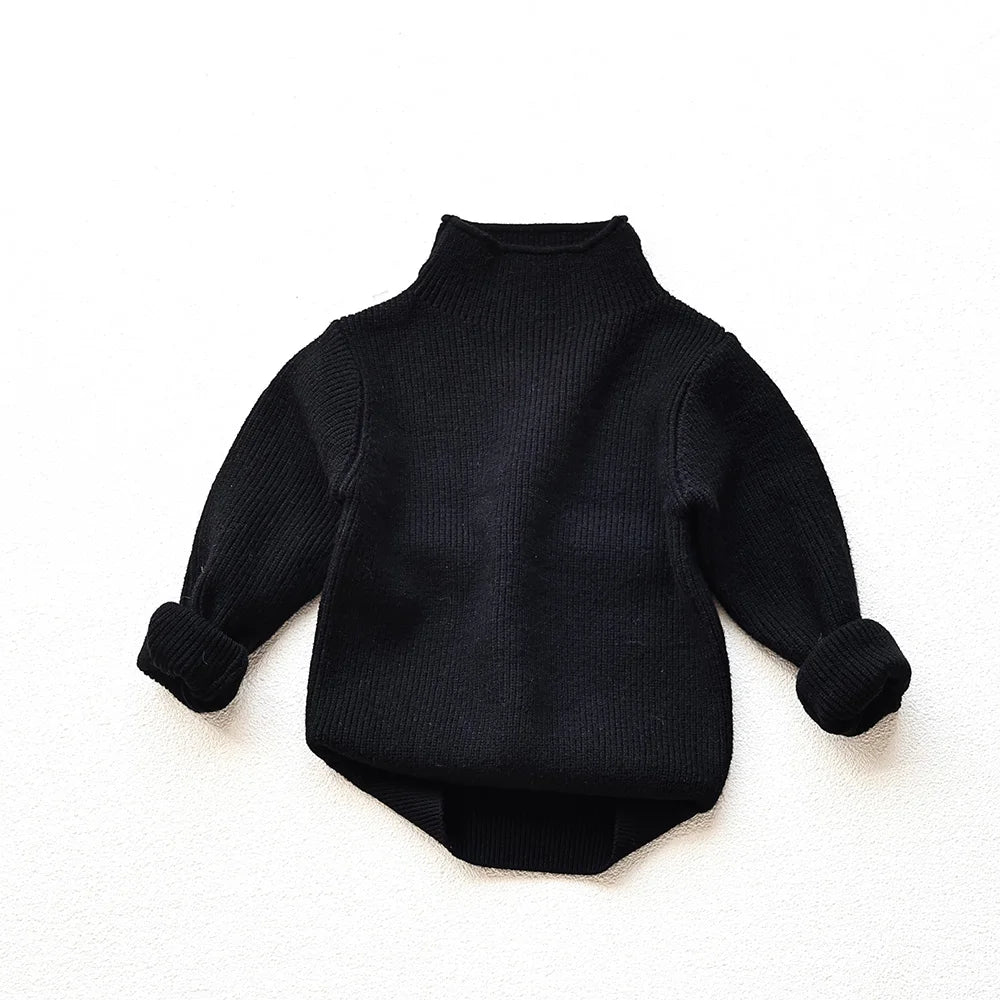 MILANCEL Autumn New Kids Sweaters Turtleneck Boys Pullover Boys Knitwear Girls Base Sweater
