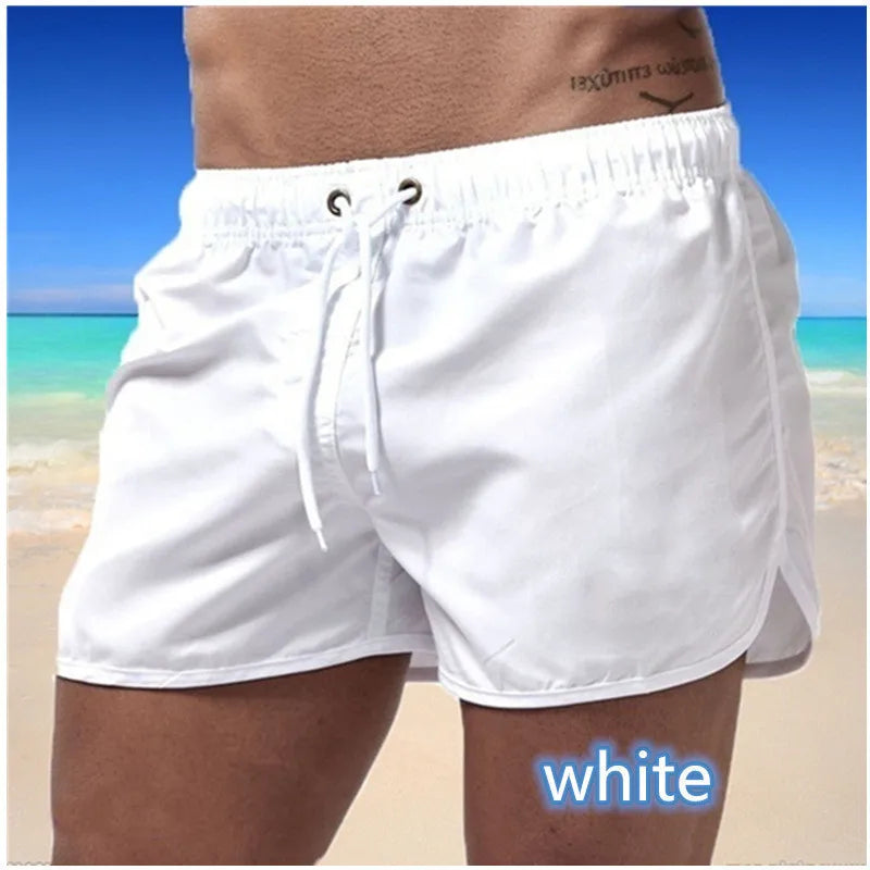 Shorts For Mens 2024 Summer Men's Swimwear Shorts Brand Beachwear Sexy Swim Trunks Men Swimsuits Low Waist Breathable Beach Wear