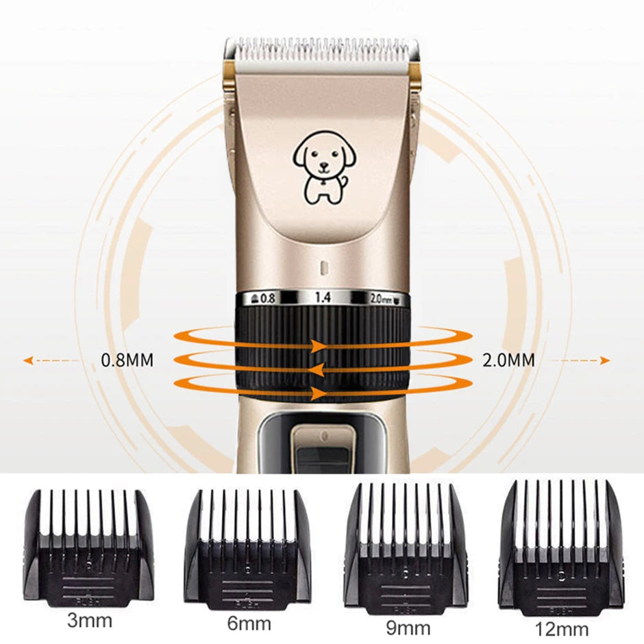 Professional Dog Hair Clipper All Metal Rechargeable Pet Trimmer Cat Shaver Cutting Machine Puppy Grooming Haircut Low Noice