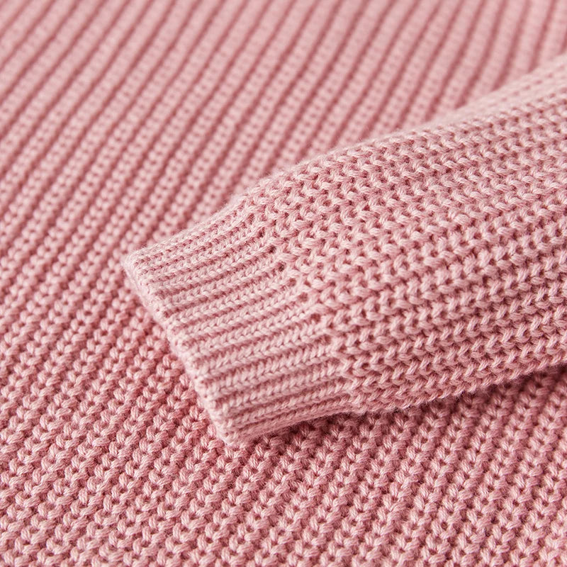 Suefunskry Newborn Baby Girl Boy Knitted Long Sleeve Autumn Winter Sweater Solid Loose Pullover Casual Tops Kids Clothes 3M-5Y