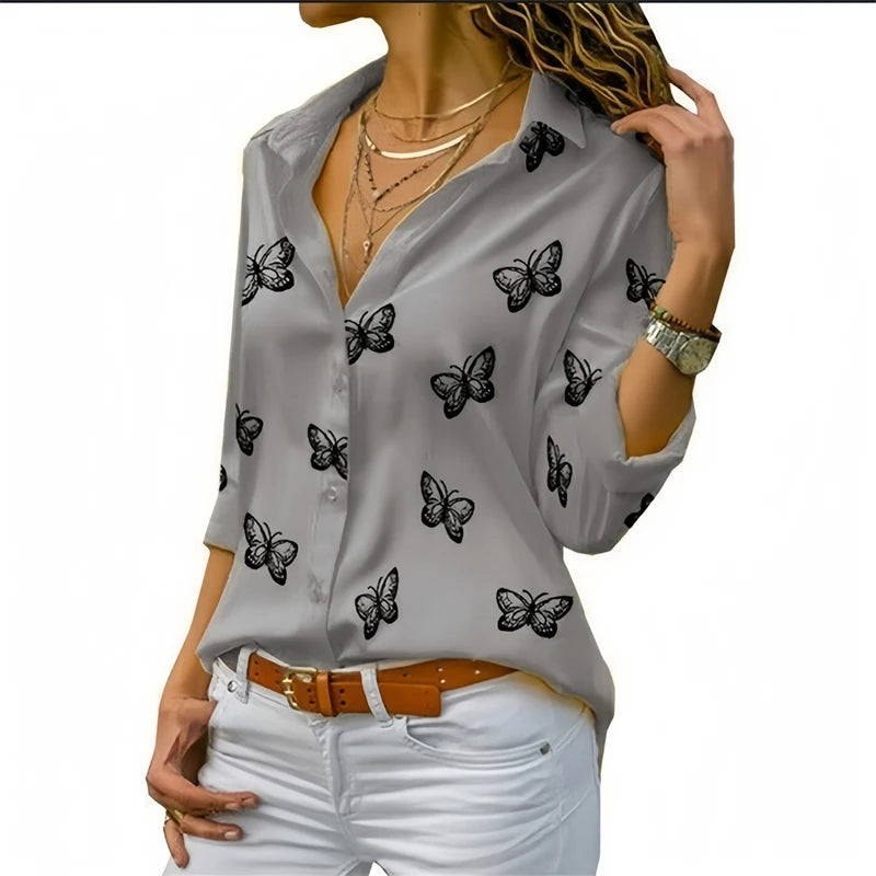 2024 new ladies shirt 9 color fashion women's Hawaiian shirt long -sleeved outdoor holiday beach clothing soft fabric