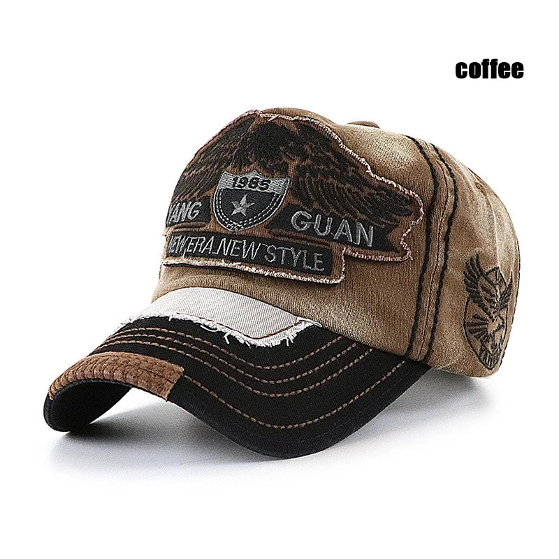 NEW ERA NEW STYLE Eagle Embroidered Large Head Baseball Cap With 3 Sizes To Choose From, Suitable For Families With Children