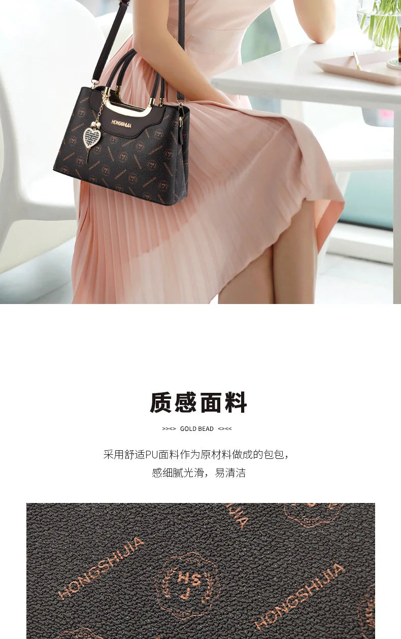 2024 New Women Luxury Handbag Purses Designer Leather Female Shoulder Crossbody Messenger Bags for Female Elegant Tote Sac