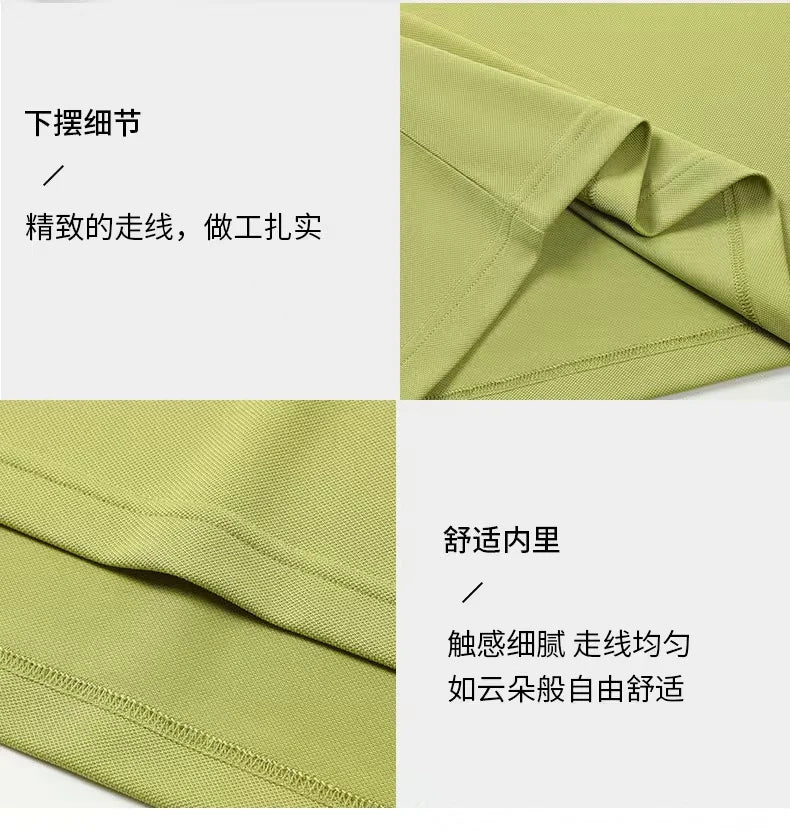 Golf Fashion Colorful Solid Color Collar Knitted Shirt Men's and Women's Casual 2026 Summer Short sleeved Top T-shirt