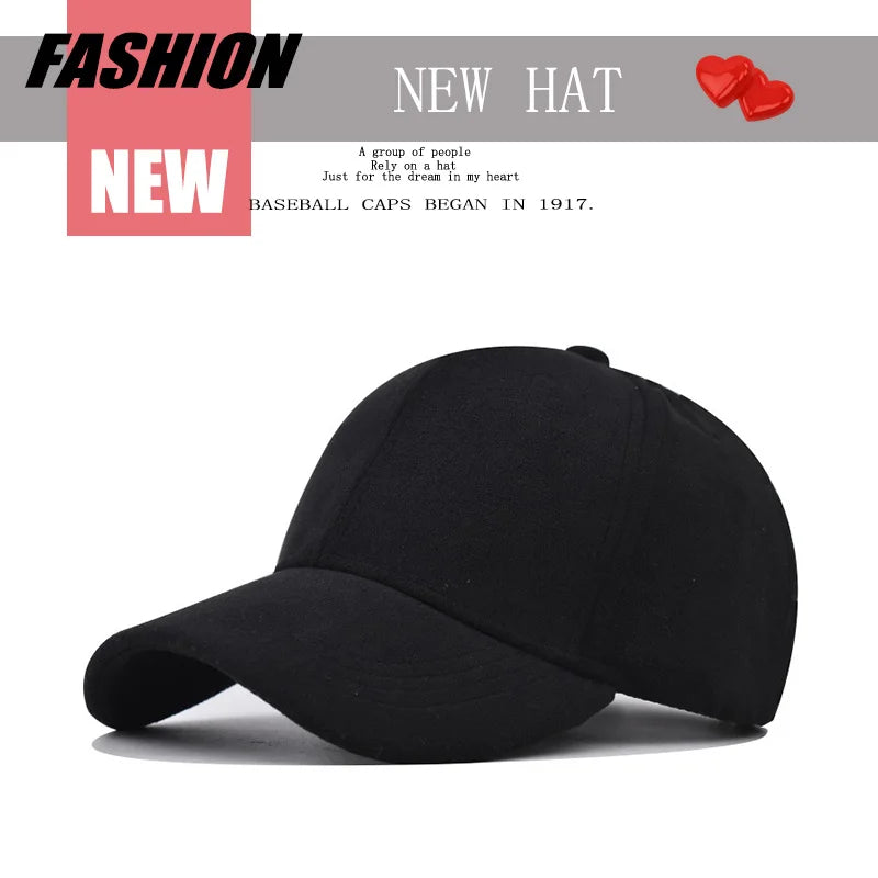Casual Baseball Caps For Women Men Fashion Suede Hat Autumn Winter Outdoor Sun Caps Snapback Hats Unisex Solid Color Hip Hop Hat