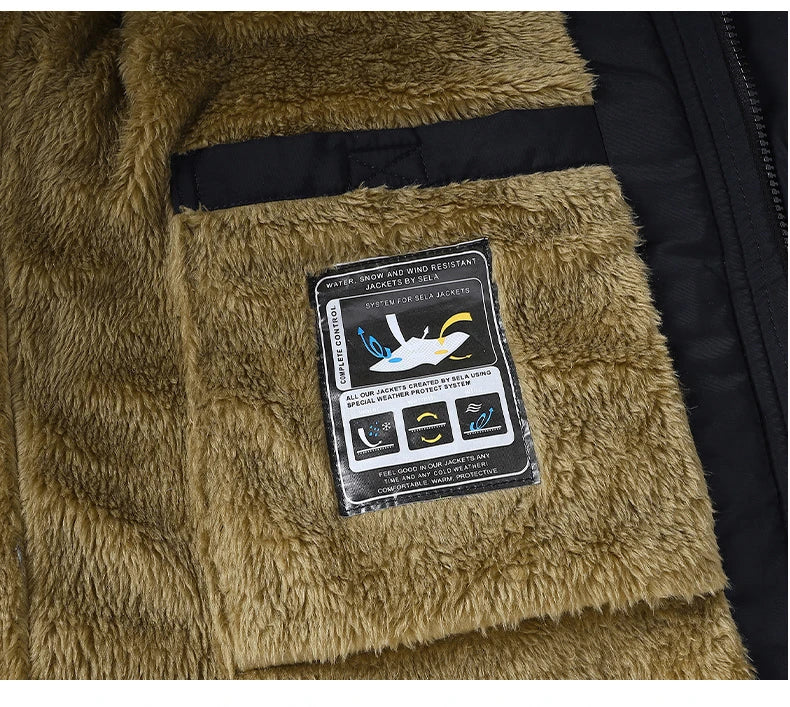 Men 2025 Winter New Windproof Fleece Warm Thick Jacket Parkas Coat Men Fashion Hooded Fur Collar Jacket Classic Casual Parka Men