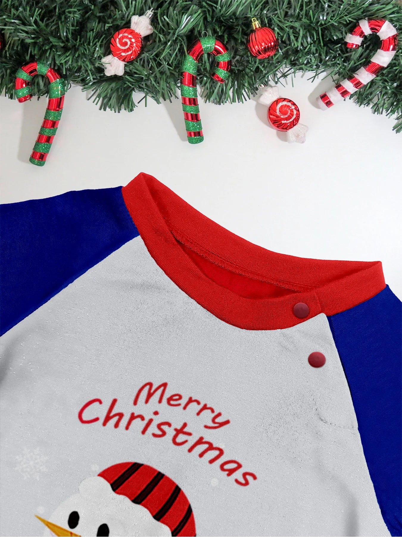 Autumn and winter white snowman Christmas matching parent-child outfit Mom and Dad children dog family pajamas pajama pants set