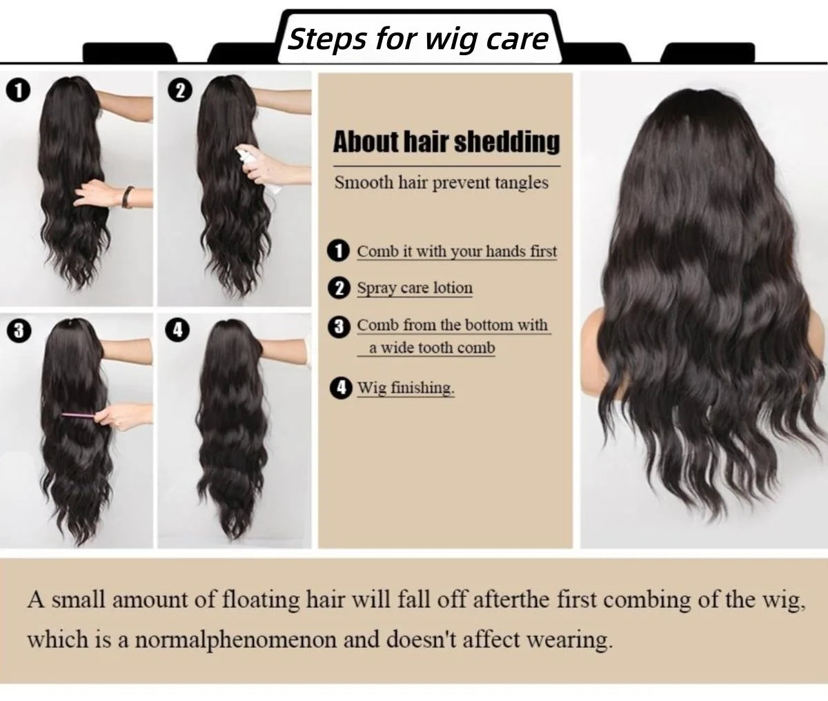 Synthetic fiber wig female long black hair woven full head set fashion long straight hair with bangs high temperature silk