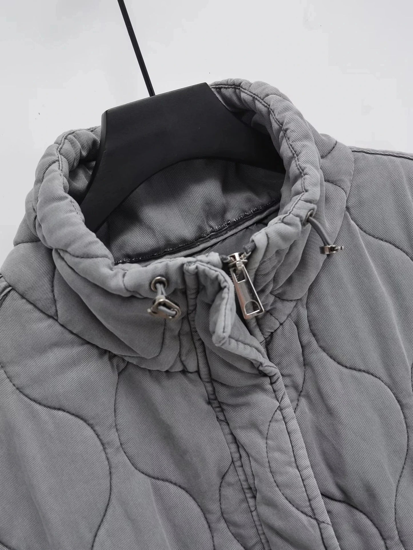 Nlzgmsj 2024 Autumn Winter Women Pocket Cotton Jacket Vest Sleeveless Stand Neck Zipper Waistcoat Loose Female Streetwear