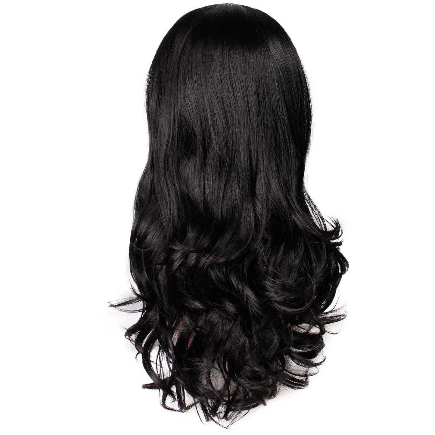 Natural Black Long Body Wave Synthetic Women Wigs Daily Cosplay Synthetic Women Hair Wig Heat Resistant Daily Party Use