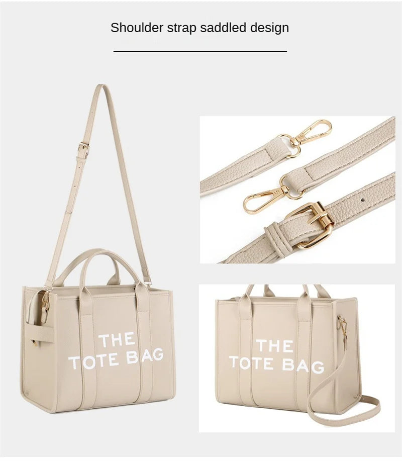 Tote Bag For Women PU Leather Handbag Personality Large Capacity Underarm Shoulder Bags Designer Bag Fashion Crossbody Bag 2024