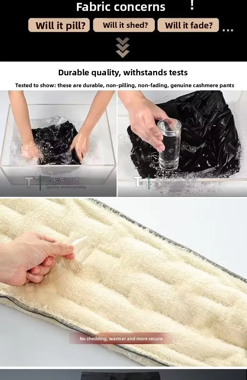 Lamb Velvet Winter Thiened Fce Lined Men's Snow Pants Outerwear Windproof Warm down Cotton Trousers Youth Faion