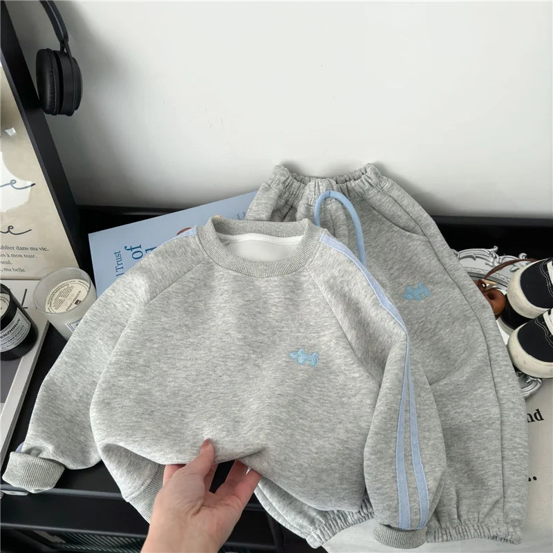 Spring Kids Sweatshirt Sets Children Long Sleeve Clothing Suits Boy Girl Casual Pullover+Pants 2Pcs Autumn Teen Tracksuit Outfit