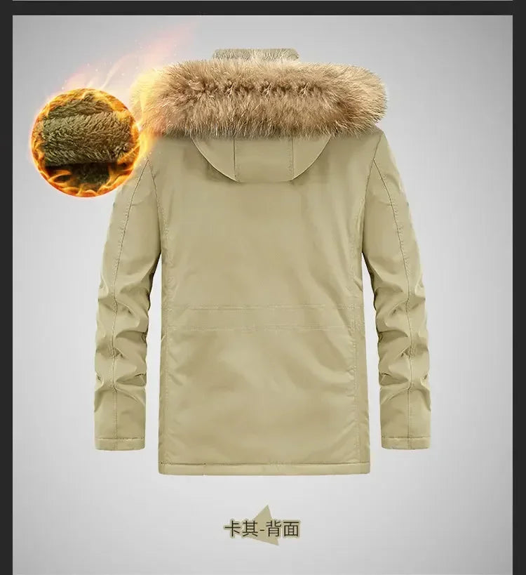 plus size 8XL Men hooded Fashion Mens Parkas Thicken Male Thick Warm Coat Parkas Hooded Winter Windproof Man Jacket Parka mens