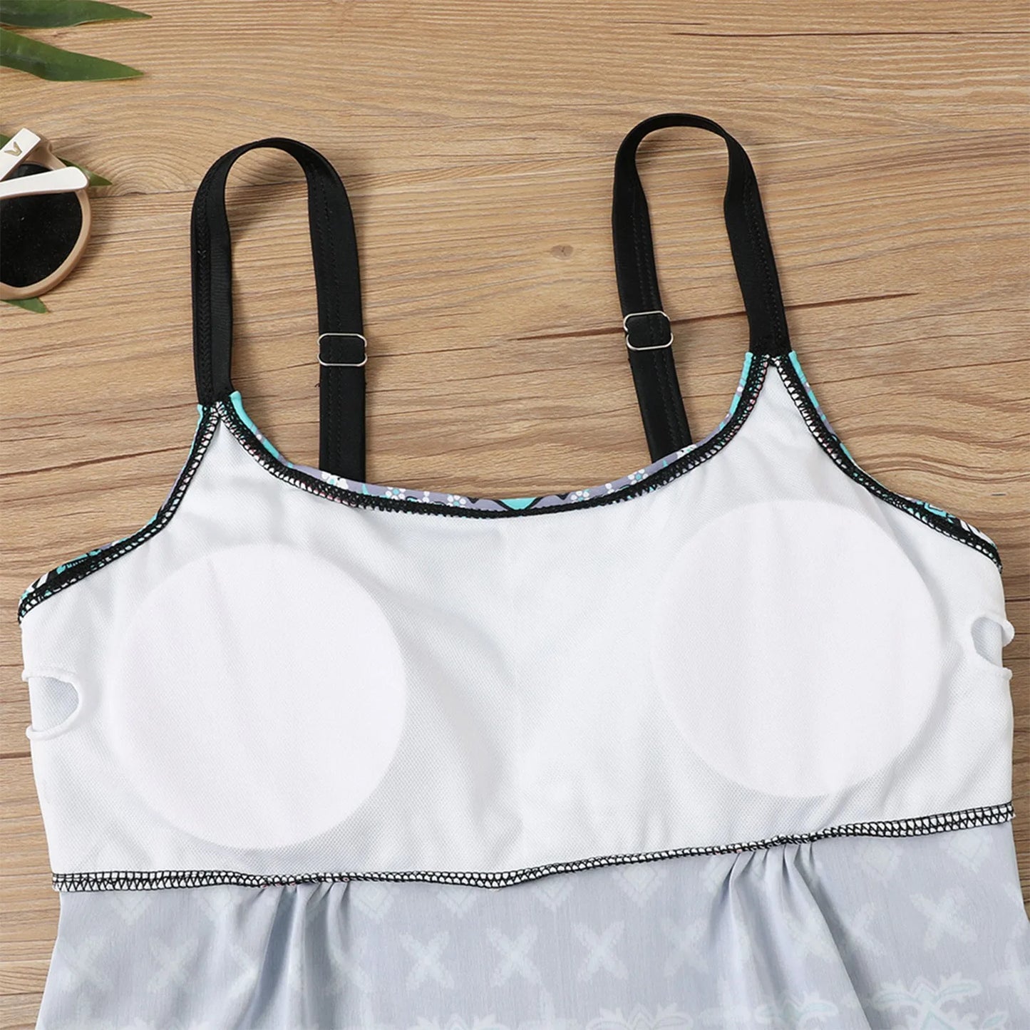 Women's Sexy Slim Fit Printed Sling Split Bikini Plus Size Swimsuit (Two Piece) Strape Tankini Set Printed Beach Swimsuit Women