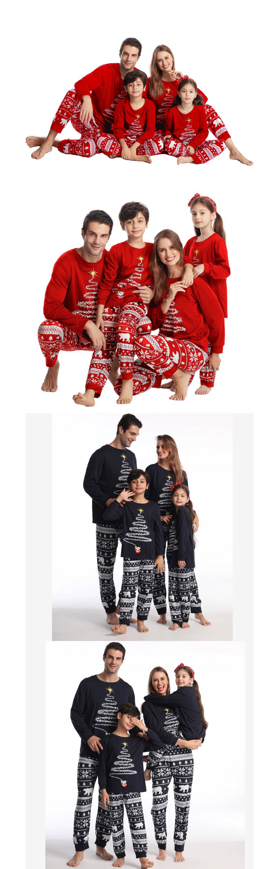 Family Christmas Pajamas 2023 Mother Father Kids Matching Clothes Look Outfit Mommy And Me New Year's Costumes Pyjamas