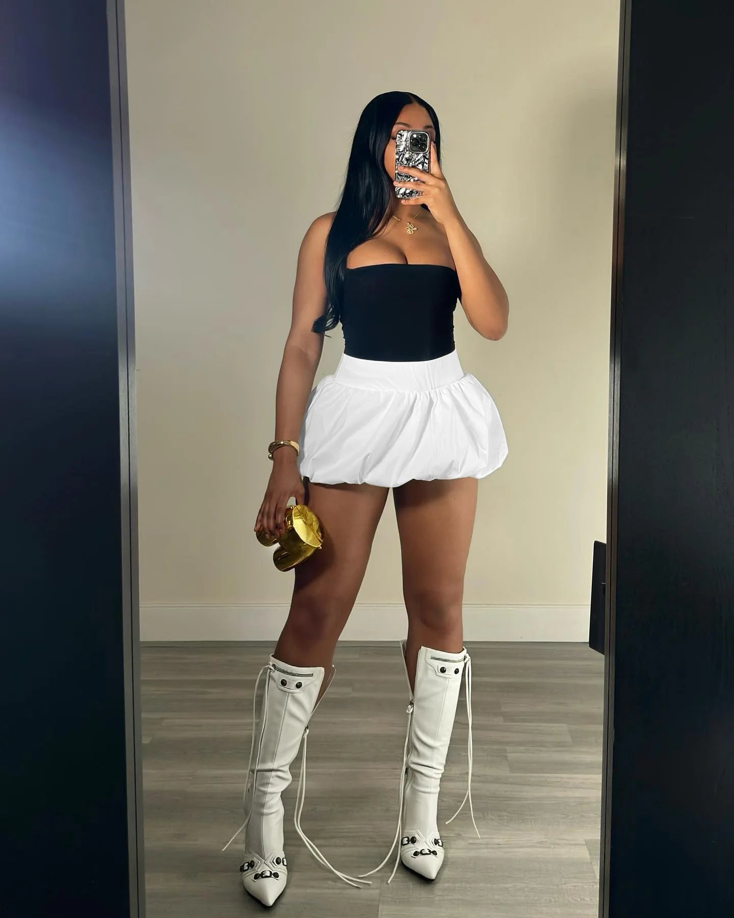 Women Leopard Print Bubble Mini Skirt High Waist Cute Puffy Hem Puffer A Line Short Skirts Y2K Going Out Night Club Party Skirts