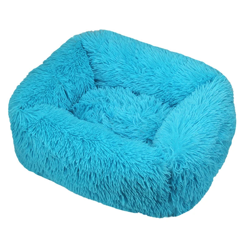 Rectangle Plush Dog Bed Winter Warm Mat Small Medium Big Pet Cat Dog Bed Kennel Puppy Sofacama Cat Cushion Pets Sofa Accessories