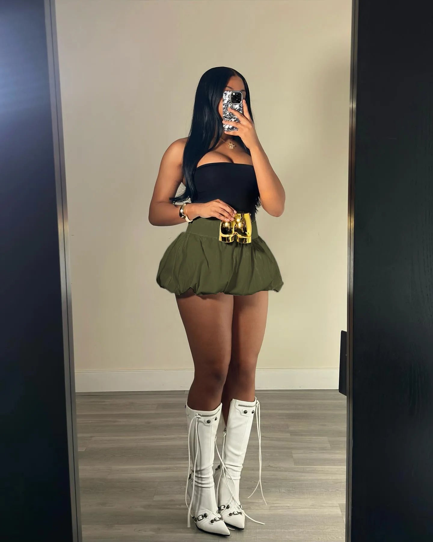 Women Leopard Print Bubble Mini Skirt High Waist Cute Puffy Hem Puffer A Line Short Skirts Y2K Going Out Night Club Party Skirts