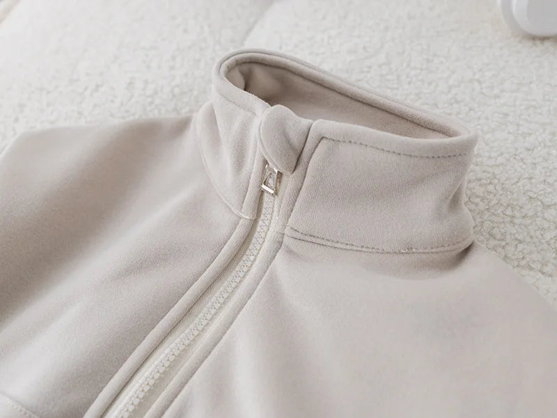 IYEAL Children's Baby Clothing Sets Winter Fleece Casual 2 PCS Kids Sets Sport Suit for Baby Girls Boys Clothes Coat+Pants 1-6 Y