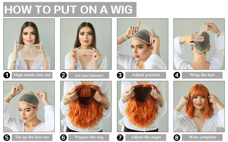 Pixie Cut Wigs Synthetic Short Straight Pink Brown Bob Wigs with Dark Roots High Density Layered Hair Wigs with Curtain Bangs