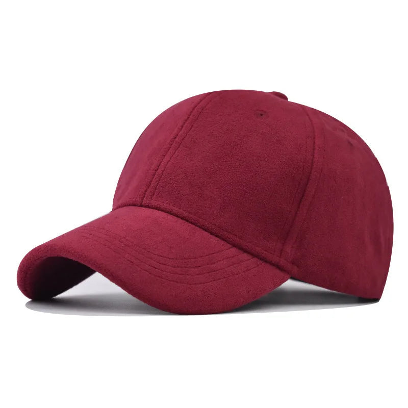 Casual Baseball Caps For Women Men Fashion Suede Hat Autumn Winter Outdoor Sun Caps Snapback Hats Unisex Solid Color Hip Hop Hat