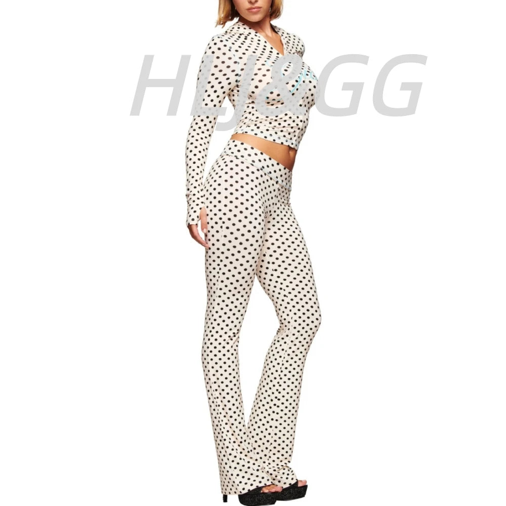 HLJ Fashion Ins Letter Print Hooded Two Piece Sets Women Zipper Long Sleeve Crop Top And Skinny Pants Outfit Y2K 2pcs Streetwear
