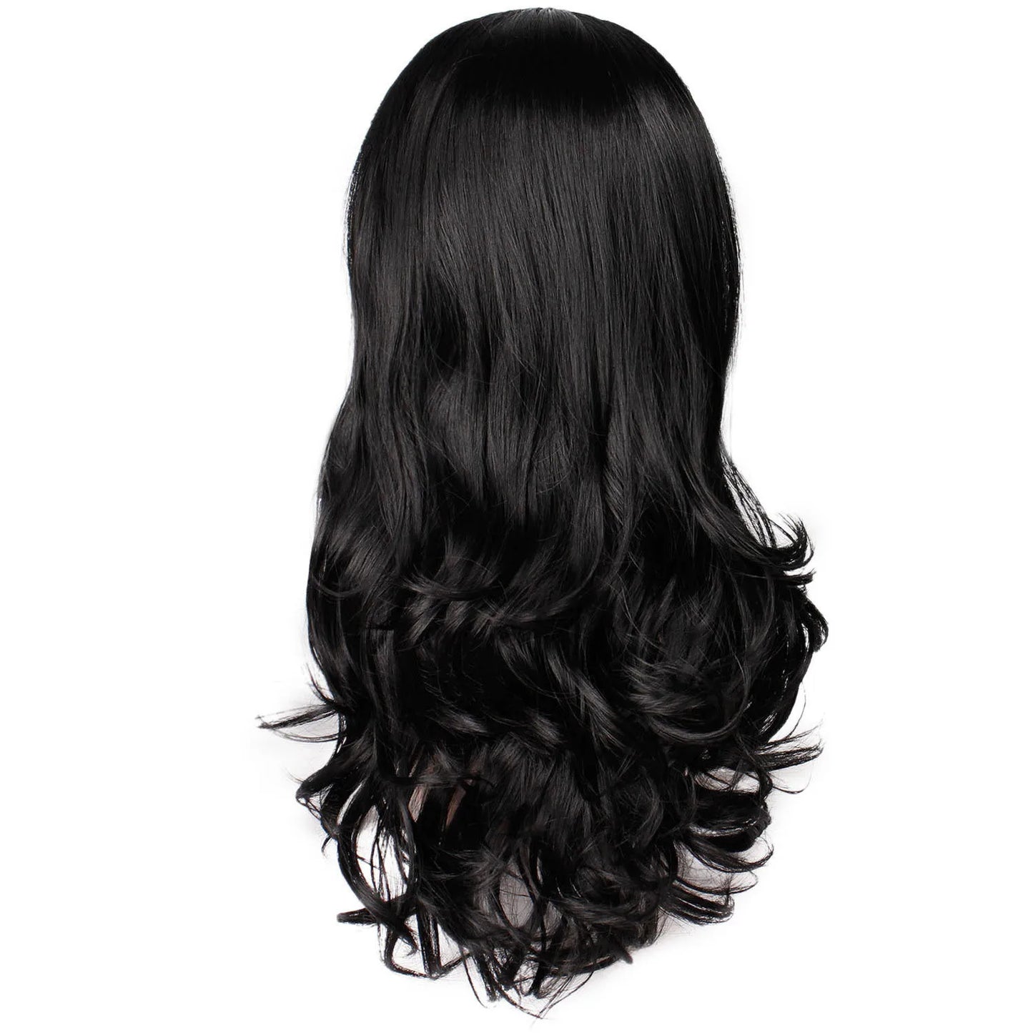 Natural Black Long Body Wave Synthetic Women Wigs Daily Cosplay Synthetic Women Hair Wig Heat Resistant Daily Party Use