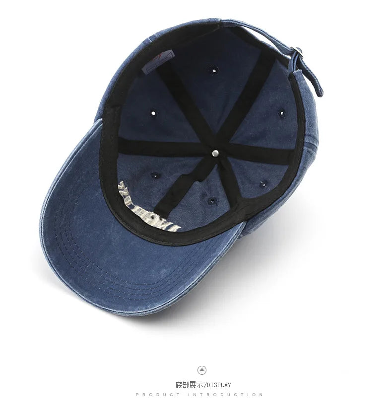 Cotton Baseball Cap for Men and Women Fashion Embroidery Hat Cotton Soft Top Caps Casual Retro Snapback Hats Unisex