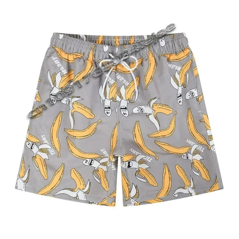 Hawaiian 3d Print Plants Flamingo Beach Shorts Men Summer Short Pants Outdoor Sports Surf Board Shorts Quick Dry Swim Trunks