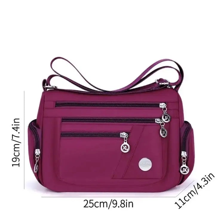 Bag Women's Large Capacity Shoulder Bag Waterproof and Wear Resistant Multi Pocket Commuter Leisure Outdoor Crossbody Bag
