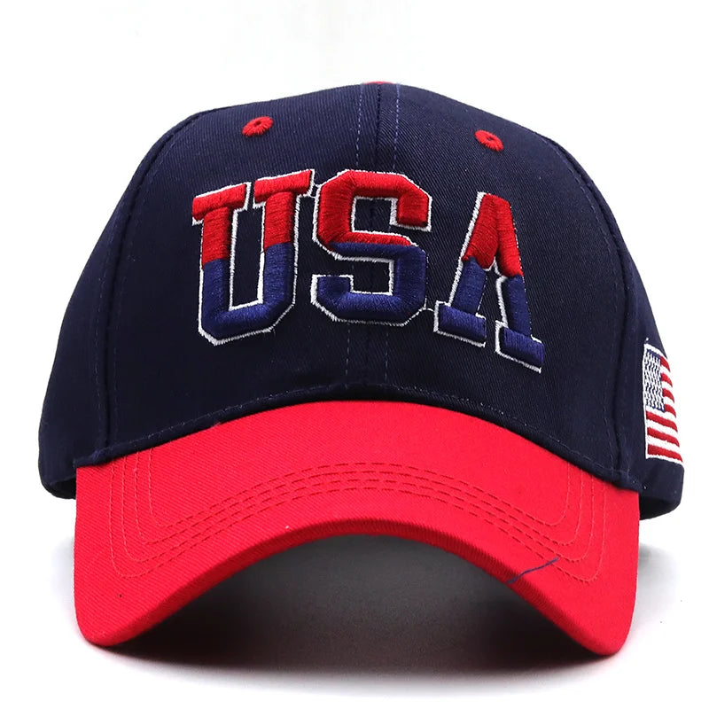 New Brand USA Flag Baseball Cap For Men Women Cotton Snapback Hat Unisex America Embroidery Hip Hop Caps Gorras Pet