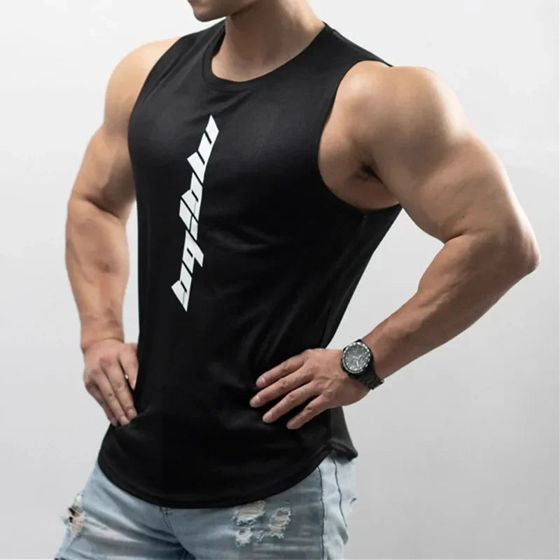 summer Fitness tops loose men tank top quick drying sleeveless t-shirt men basketball training vest mesh sports undershirt