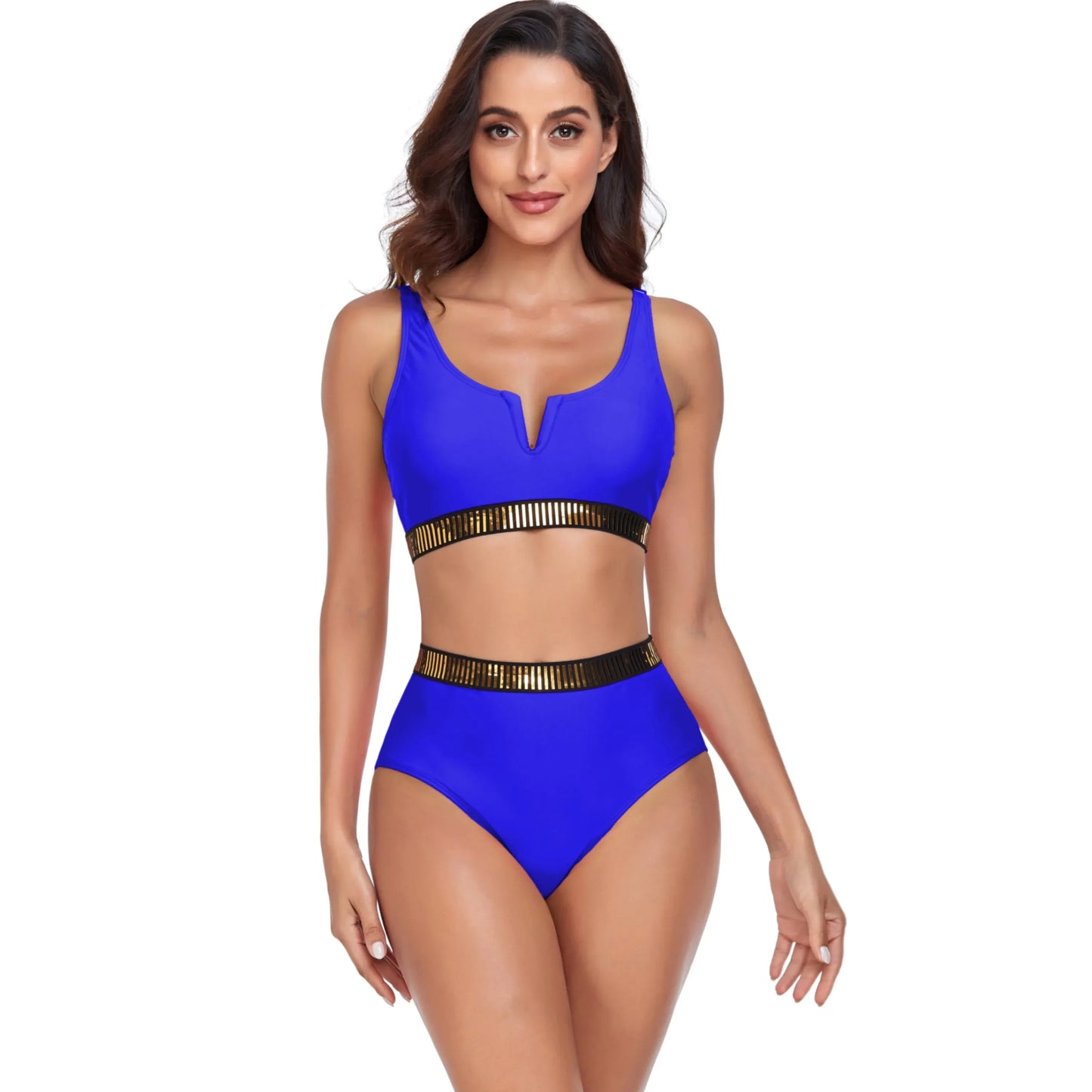 VYLYNK Bikinis Sets Swimsuit 2025 Women Two-Piece Swimwear High Waist Bathers Female Short Tankini Pool Swimming suit Beachwear
