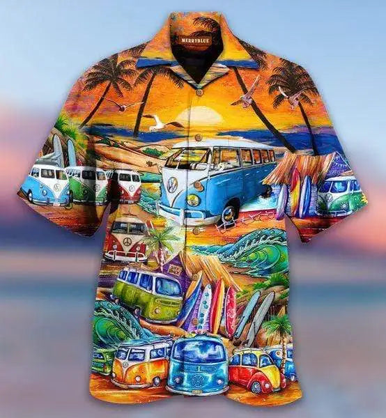 2026 Summer Loose Breathable 3D Print Trendy Cool Fashion Hawaiian Shirts Beach Party Tops Short Sleeves Summer Men's Shirts 5XL