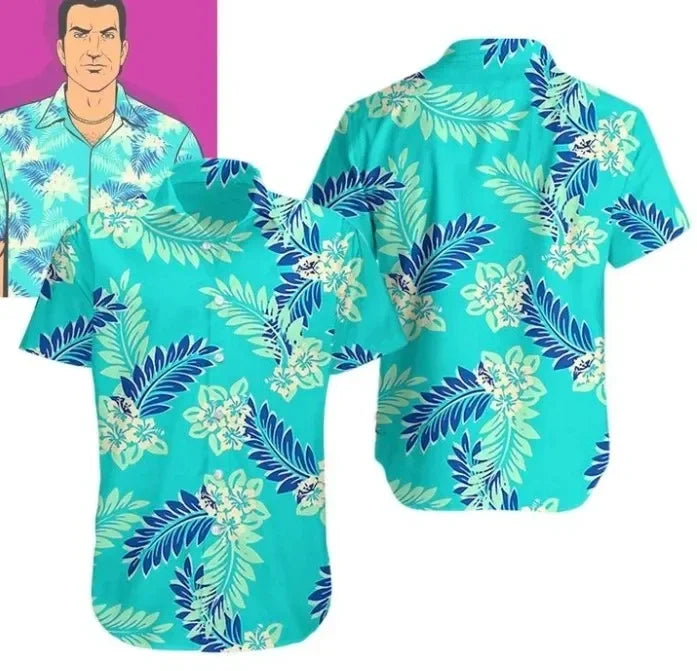 Coconut Tree 3D Print Sports Quick-Dry Men Women Hawaiian Shirt Beach Vacation Casual Outdoor Street Short Sleeve Top Clothing