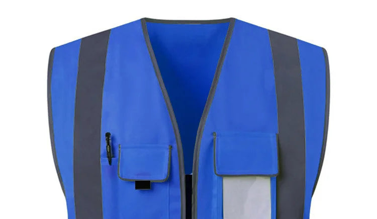 Size S-4XL Hi Vis Road Working Vest Outdoor Motorcycle Cycling  Waistcoat Clothing Workwear Jacket