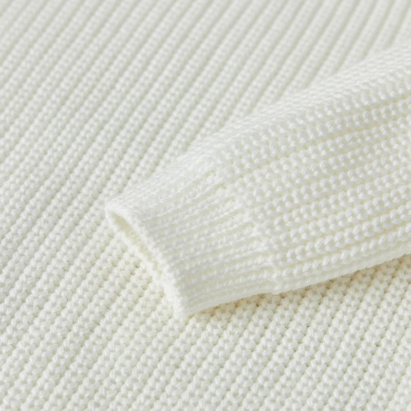 Suefunskry Newborn Baby Girl Boy Knitted Long Sleeve Autumn Winter Sweater Solid Loose Pullover Casual Tops Kids Clothes 3M-5Y