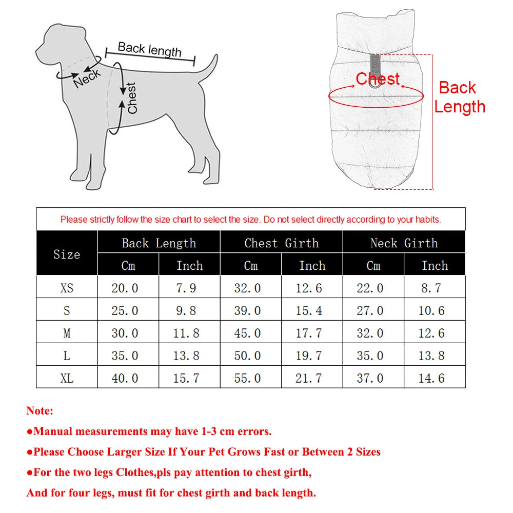 Waterproof Dog Coat Winter Fleece Clothes For Small Dogs Cats Thick Puppy Jacket Pet Vest Chihuahua Yorkshire Costume Overalls