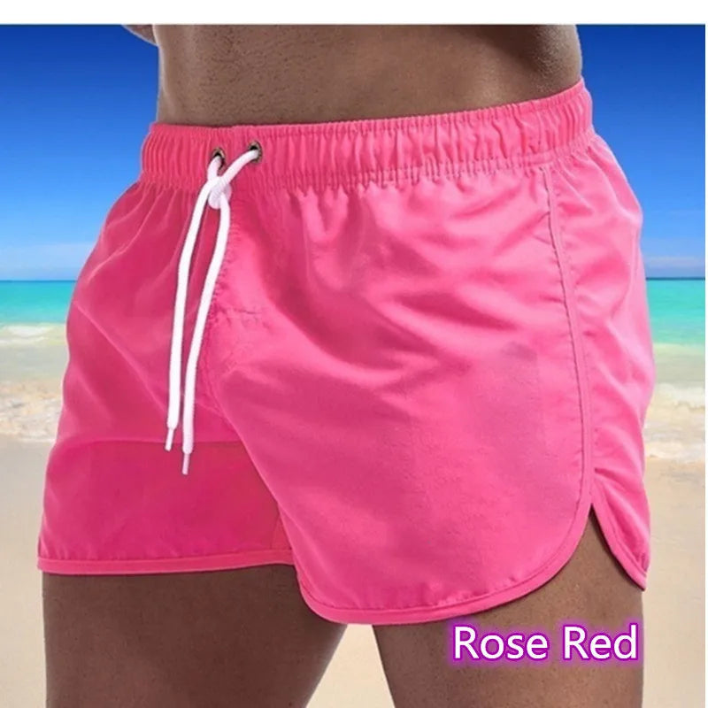 Shorts For Mens 2024 Summer Men's Swimwear Shorts Brand Beachwear Sexy Swim Trunks Men Swimsuits Low Waist Breathable Beach Wear