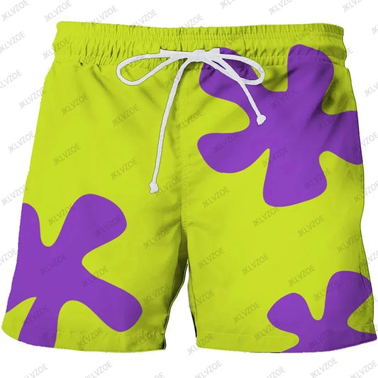 Summer New 3D Anime Men Women Patrick Star Board Shorts Trunks Quick Dry Beach Swiming Shorts Hip Hop Short Pants Beach Clothes