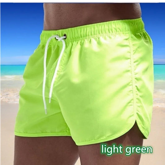 Shorts For Mens 2024 Summer Men's Swimwear Shorts Brand Beachwear Sexy Swim Trunks Men Swimsuits Low Waist Breathable Beach Wear