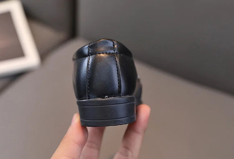 Children's Leather Shoes for Boys Toddler Kids Party Wedding Formal Performance Shoes School All-match Black White Loafers Shoes