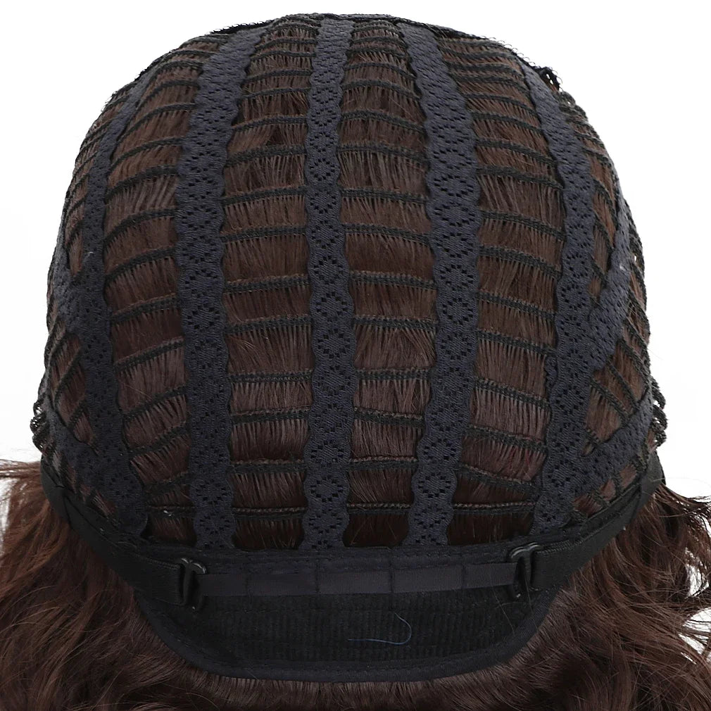 Man Hair Accessory  Brown Jesus Wig and Beard Set-Adult Curly  Heat Resist Cosplay Costume Party Halloween Christmas