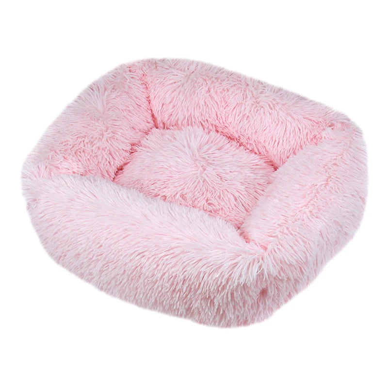 Rectangle Plush Dog Bed Winter Warm Mat Small Medium Big Pet Cat Dog Bed Kennel Puppy Sofacama Cat Cushion Pets Sofa Accessories