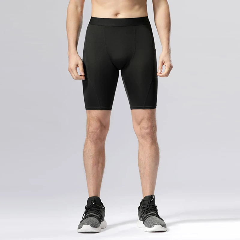 Summer Men Crossfit Shorts Compression Running Gym Shorts Quick Dry Fitness Basketball Shorts Male Training Tights Gym Clothing