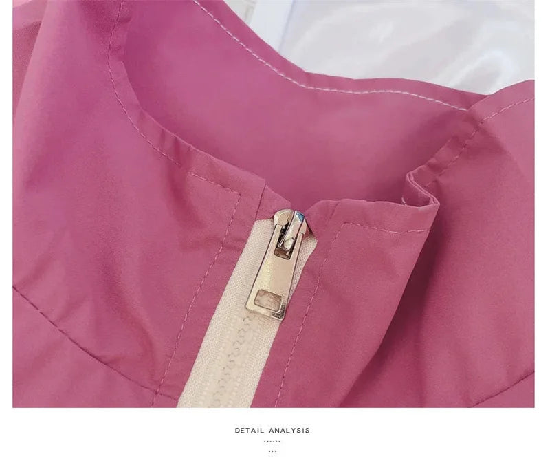 New Colorblocking Jackets Spring Girls Fashion Thin Coats Autumn Children Clothes Big Kids Casual Zipper Outerwear 2-10 Years